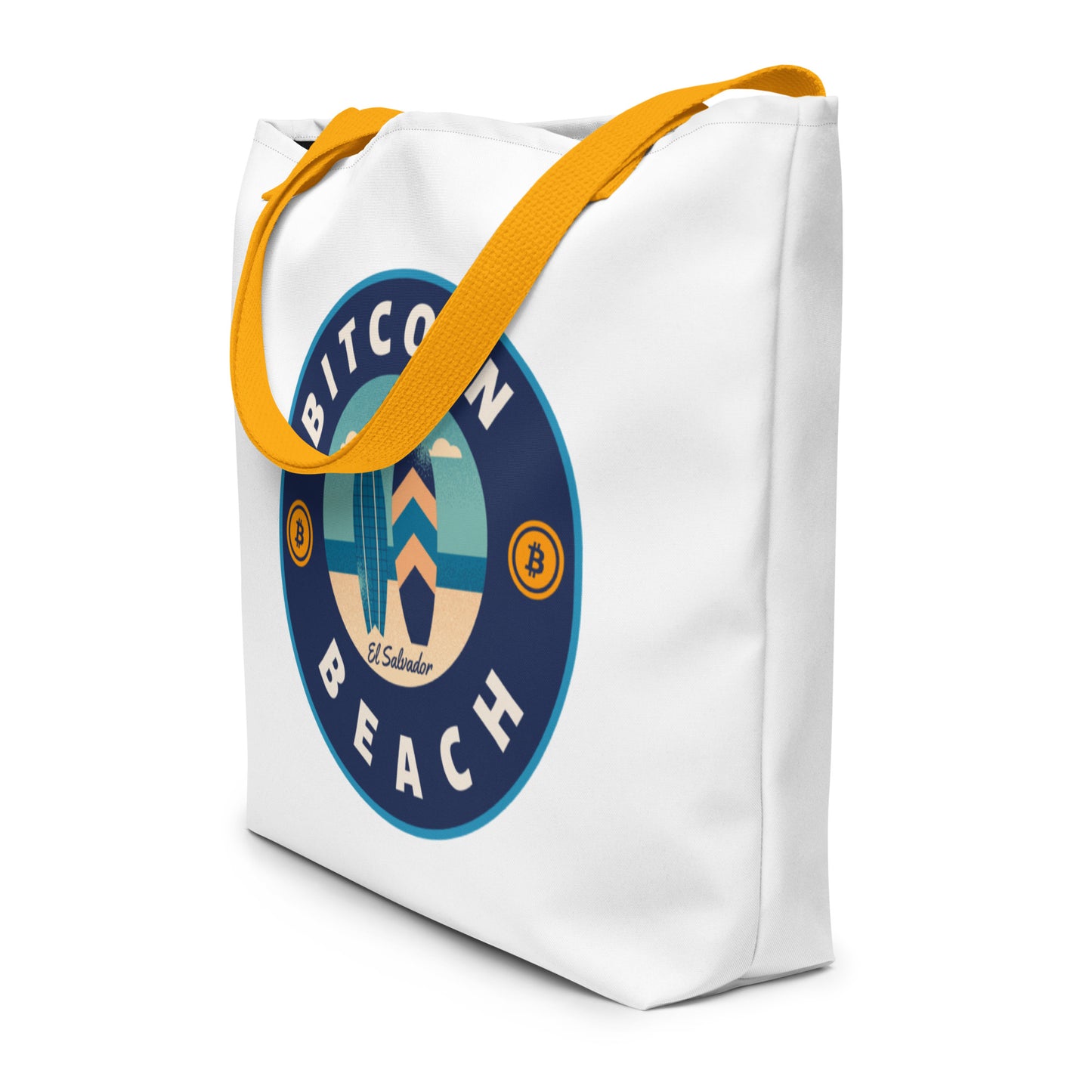 Bitcoin Beach Large Tote Bag