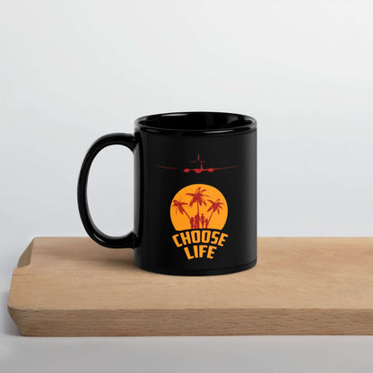 Choose Life Black Glossy Mug