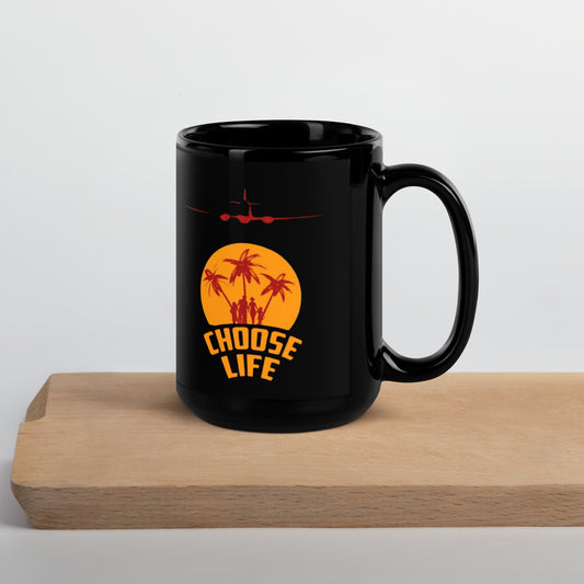 Choose Life Black Glossy Mug