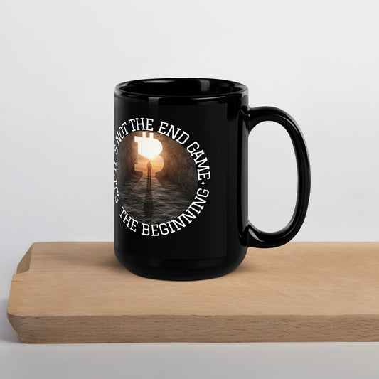 Its not the end game, Once Bitten logo Black Glossy Mug