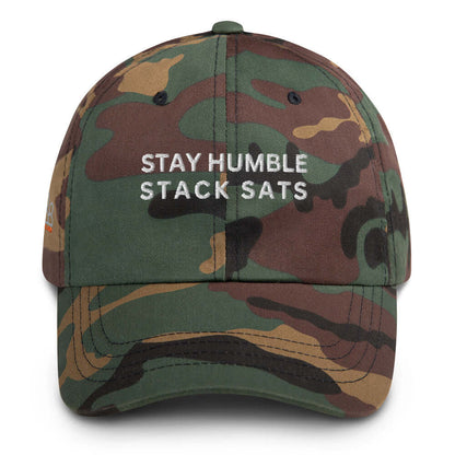 Stay humble stack sats bitcoin Dad hat