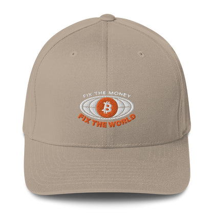 Fix the money fix the worldStructured Twill Cap