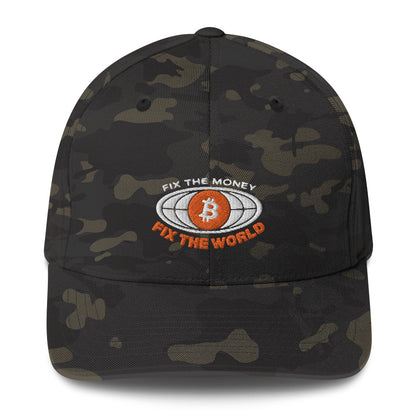 Fix the money fix the worldStructured Twill Cap