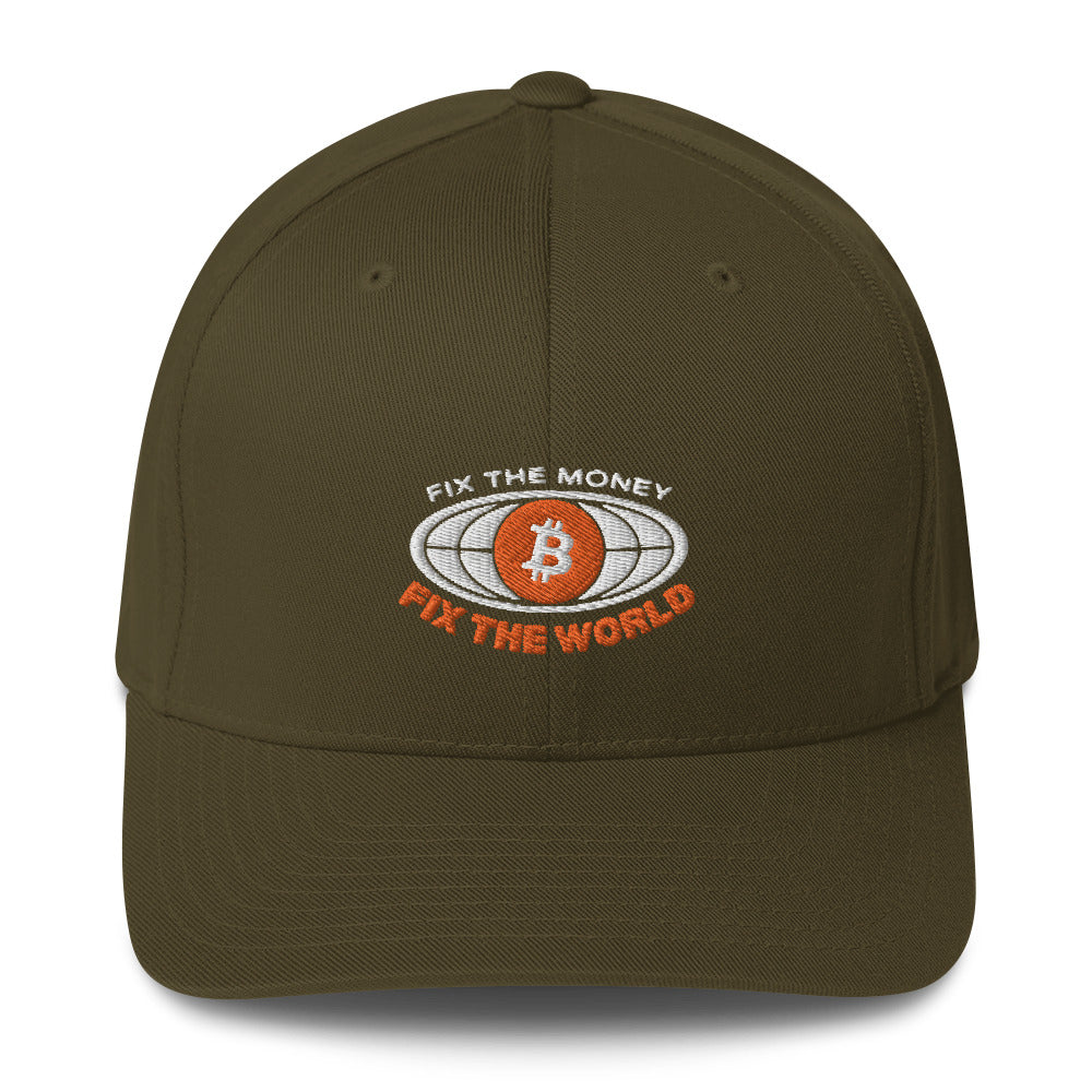 Fix the money fix the worldStructured Twill Cap