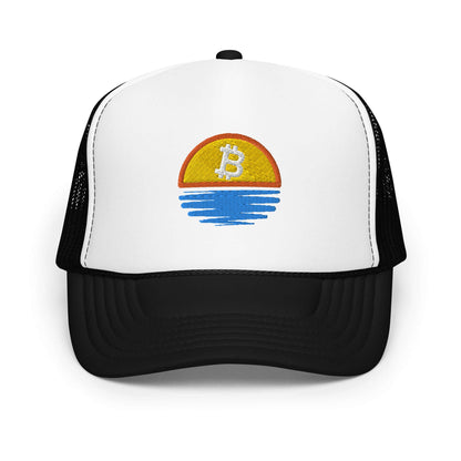 Bitcoin Sunset Foam trucker hat