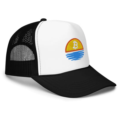 Bitcoin Sunset Foam trucker hat