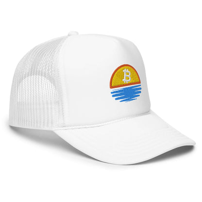 Bitcoin Sunset Foam trucker hat