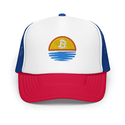 Bitcoin Sunset Foam trucker hat