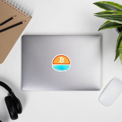 Bitcoin Sunset Bubble-free stickers