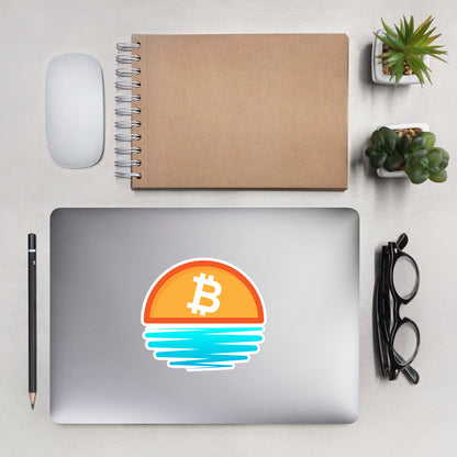 Bitcoin Sunset Bubble-free stickers