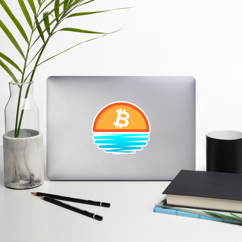 Bitcoin Sunset Bubble-free stickers
