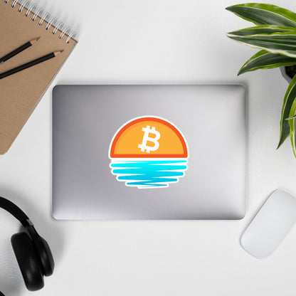 Bitcoin Sunset Bubble-free stickers