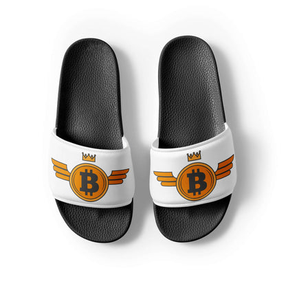 Bitcoin Orange Wings Men’s slides