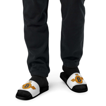 Bitcoin Orange Wings Men’s slides