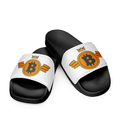 Bitcoin Orange Wings Men’s slides