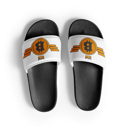 Bitcoin Orange Wings Men’s slides