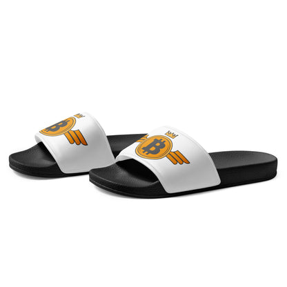 Bitcoin Orange Wings Men’s slides