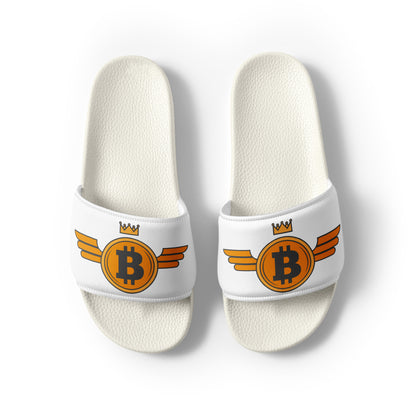 Bitcoin Orange Wings Men’s slides