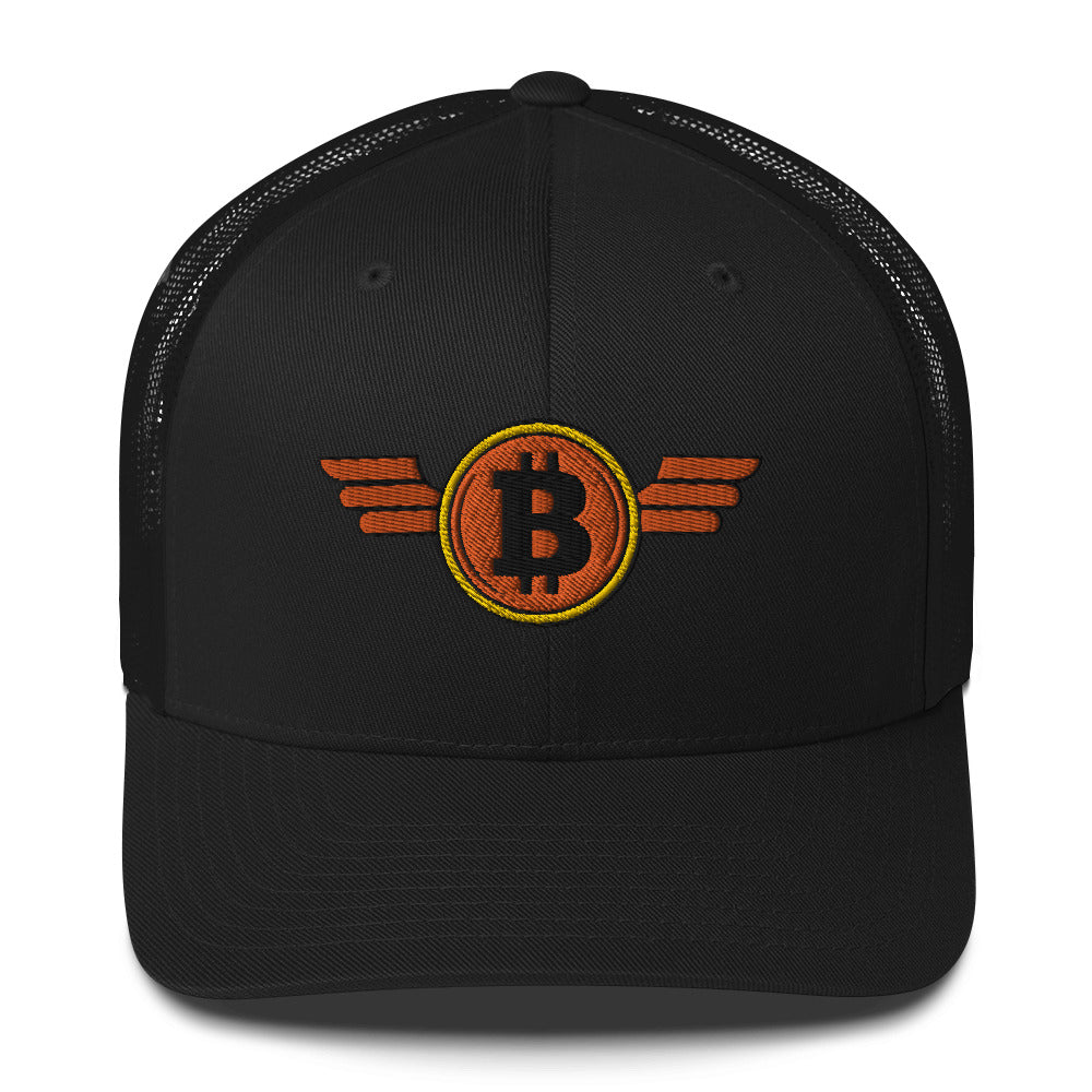 Bitcoin Orange Wings Trucker Cap