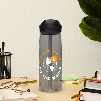 Fix the money fix the world Sports water bottle