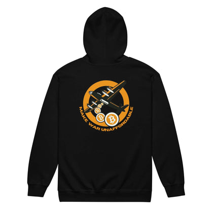 Bitcoin Make War Unaffordable Unisex heavy blend zip hoodie