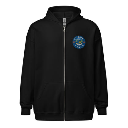 Bitcoin Beach Unisex heavy blend zip hoodie