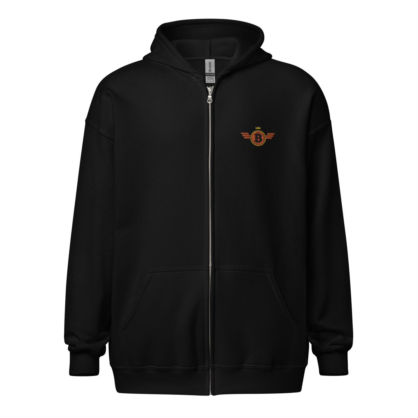 Bitcoin Orange Wings Unisex heavy blend zip hoodie