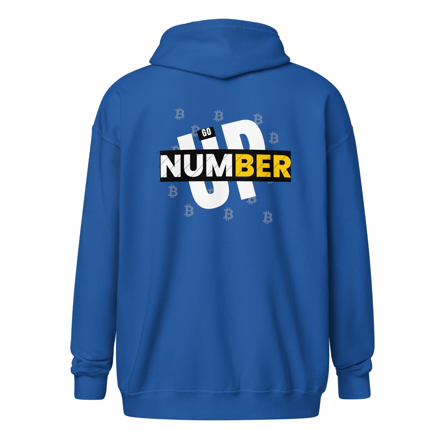 Bitcoin Number Go Up Unisex heavy blend zip hoodie