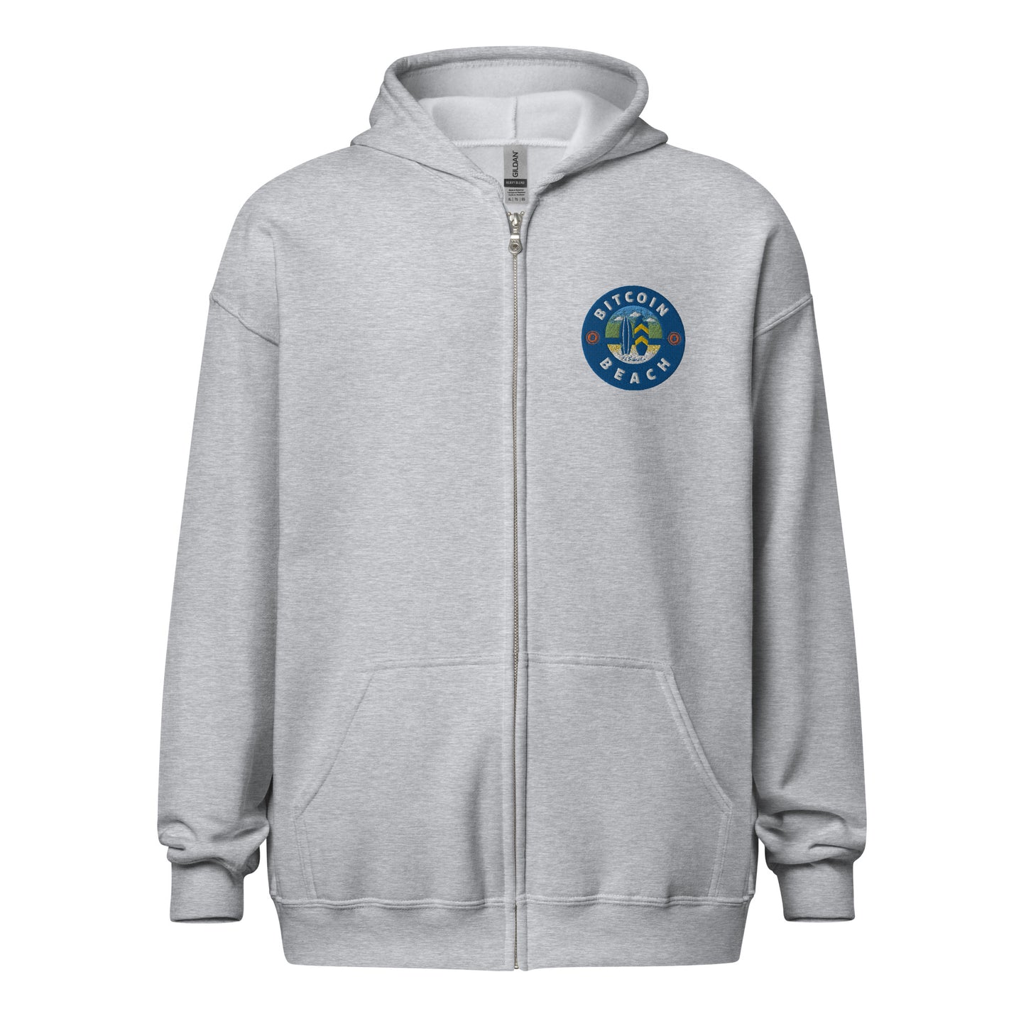 Bitcoin Beach Unisex heavy blend zip hoodie