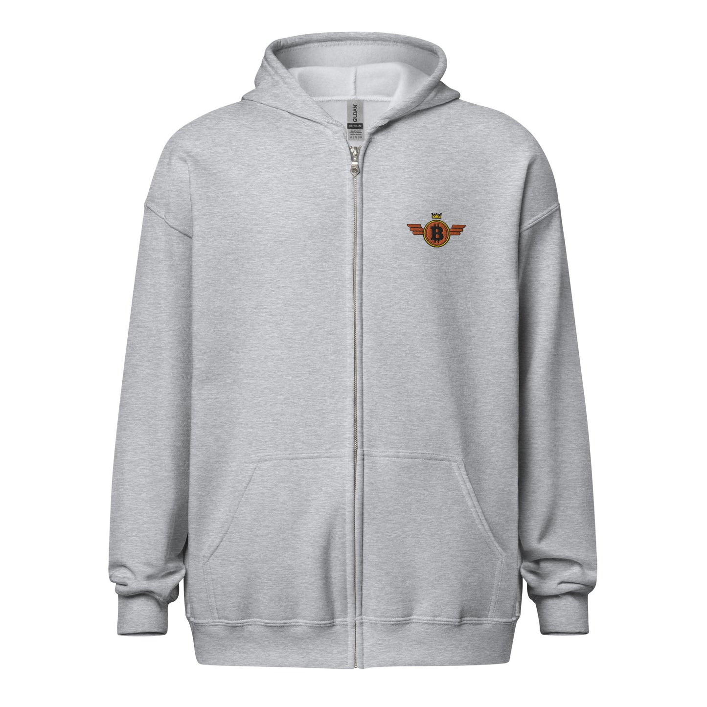 Bitcoin Orange Wings Unisex heavy blend zip hoodie