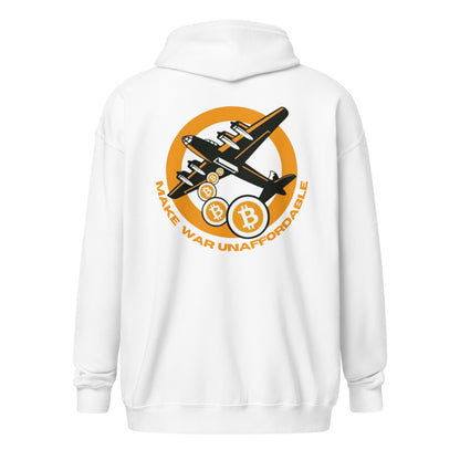 Bitcoin Make War Unaffordable Unisex heavy blend zip hoodie