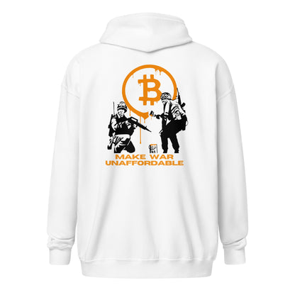 Bitcoin Make War Unaffordable Unisex heavy blend zip hoodie