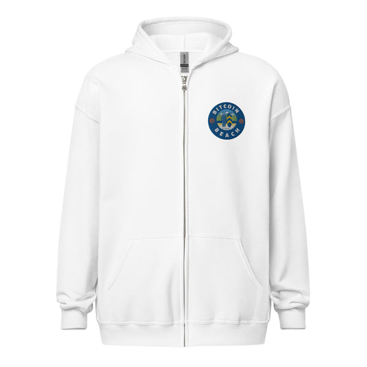 Bitcoin Beach Unisex heavy blend zip hoodie