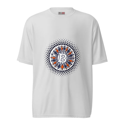 Bitcoin Plebs Unisex Performance Crew Neck T-Shirt – Lightweight, breathable Bitcoin-themed activewear