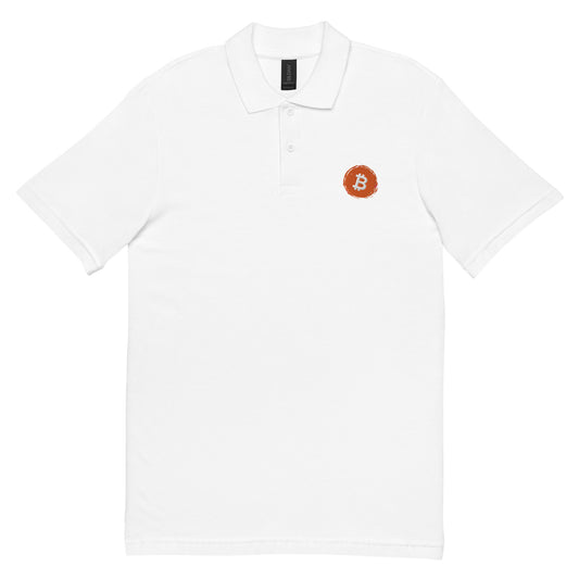 Bitcoin Unisex pique polo shirt