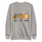 Peace, Love, Bitcoin Unisex Premium Sweatshirt