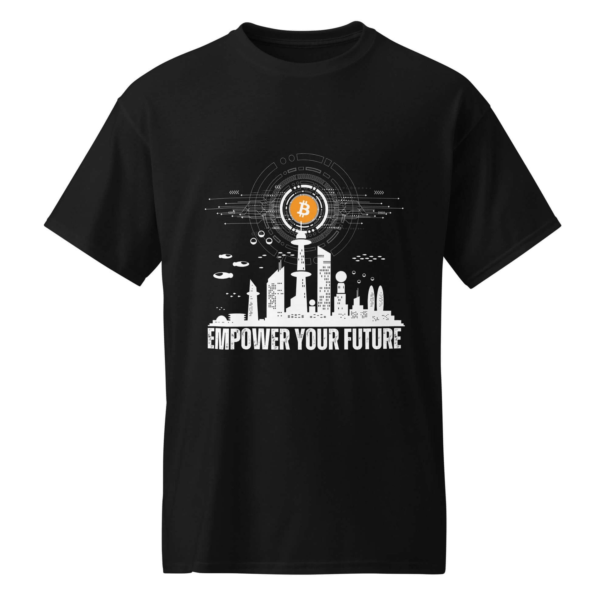 Empower Your Future Bitcoin DryBlend® T-Shirt – Moisture-wicking, comfortable Bitcoin-themed tee