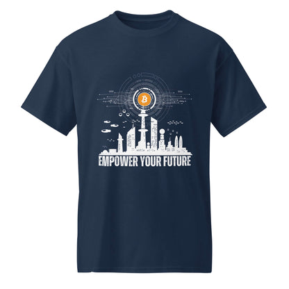 Empower Your Future Bitcoin DryBlend® T-Shirt – Moisture-wicking, comfortable Bitcoin-themed tee