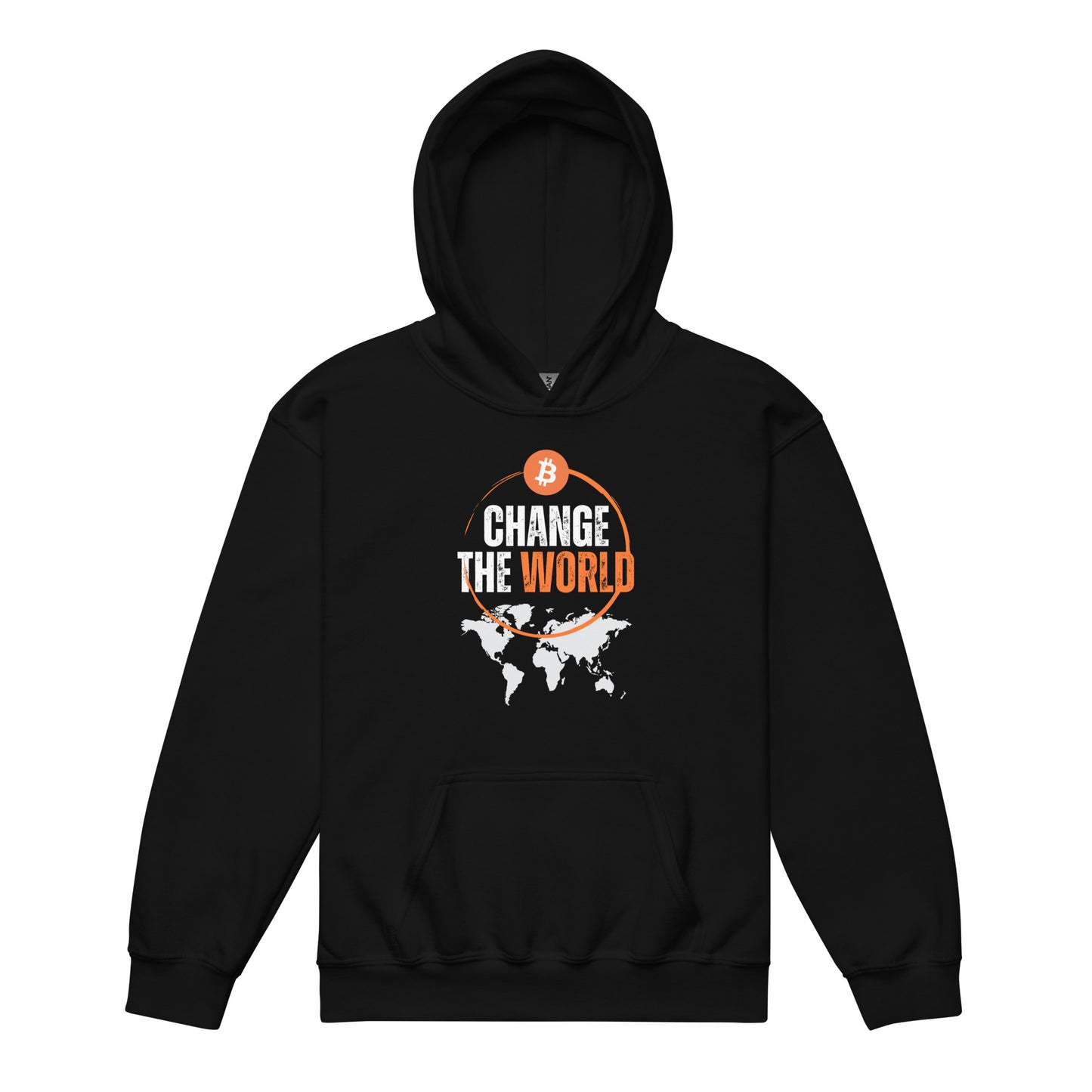 Bitcoin change the world Youth heavy blend hoodie