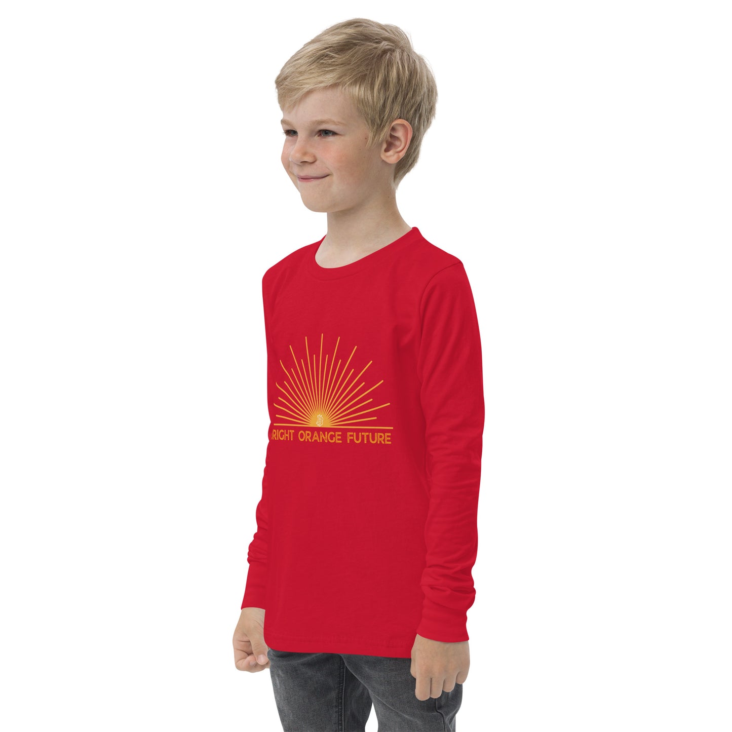 Bright Orange Future Youth long sleeve tee