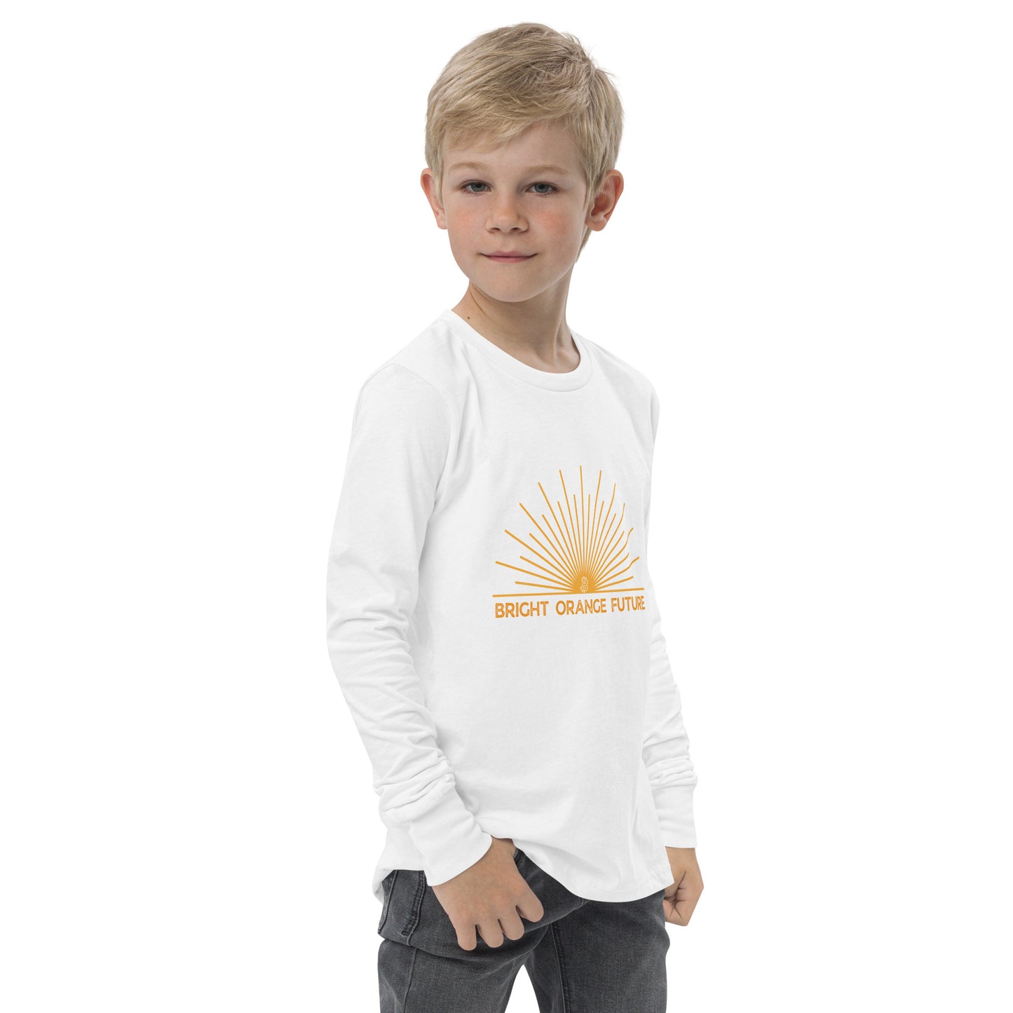 Bright Orange Future Youth long sleeve tee